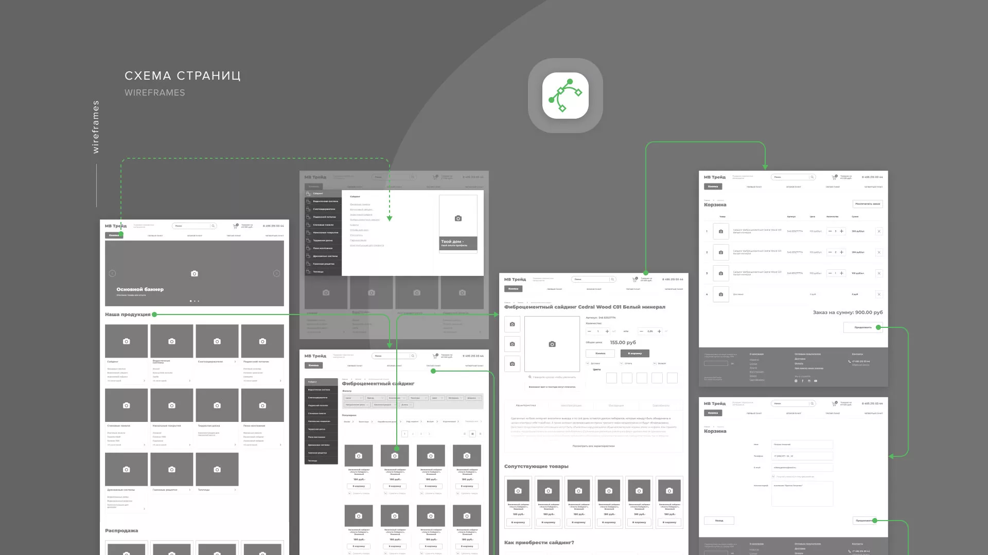 Разработка логотипа и сайта компании «МВ Трейд» в Курильске
