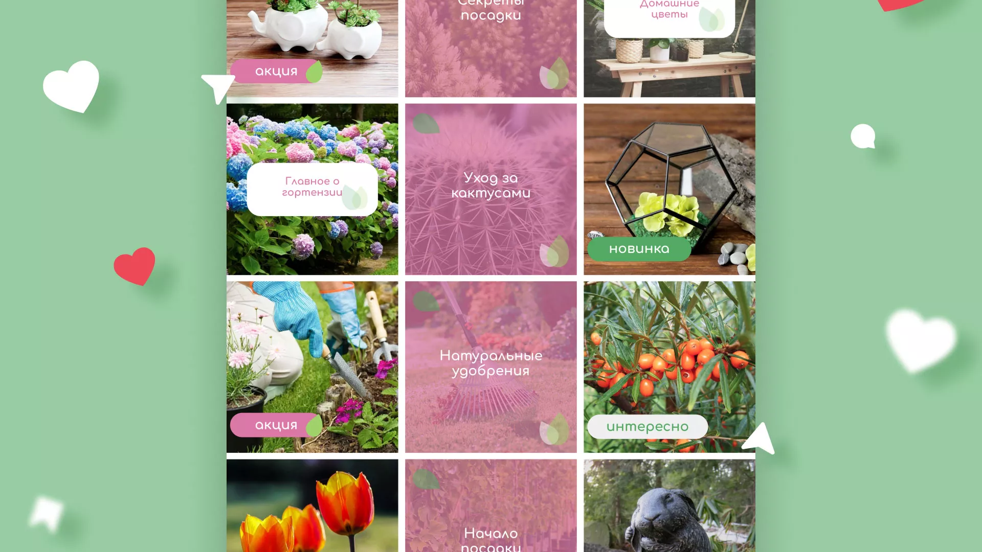 Разработка оформления профиля Instagram для магазина «Floraint» в Курильске