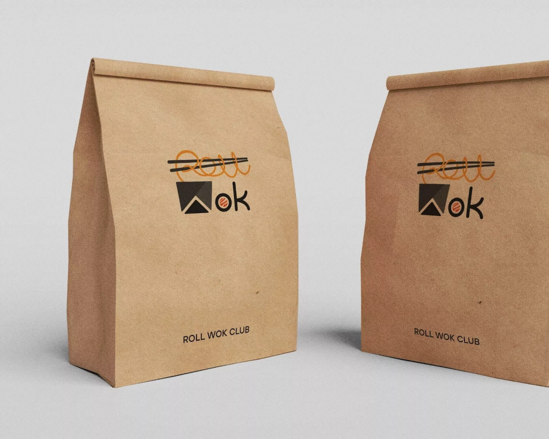 Создание дизайна упаковки суши-бара «Roll Wok Club» в Курильске